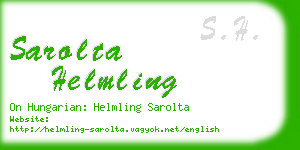 sarolta helmling business card